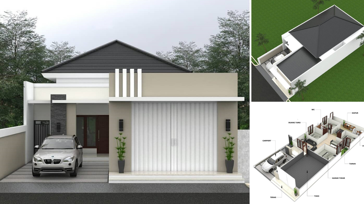 Desain Rumah Plus Toko Minimalis Bagus!