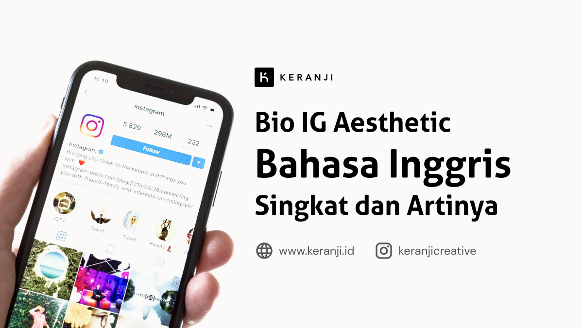 Bio IG Aesthetic Bahasa Inggris Singkat dan Artinya